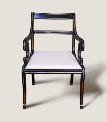 Regency Black & Gold Armchair