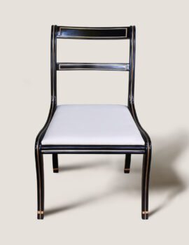 REGENCY BLACK & GOLD SIDE CHAIR