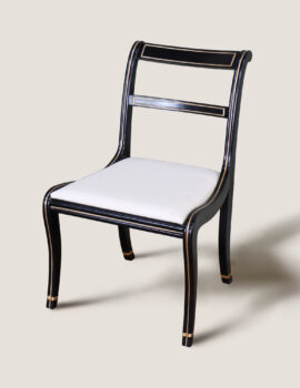 REGENCY BLACK & GOLD SIDE CHAIR