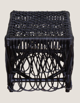 BLACKBURN HANDWOVEN RATTAN SIDE TABLE