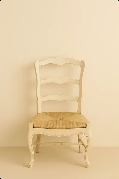 French Provincial Ladderback Chair Front View