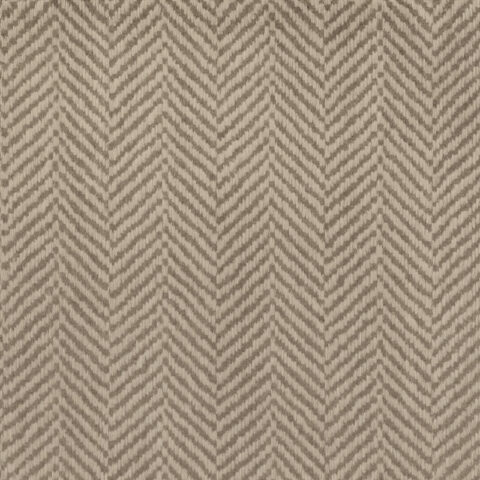 Highland Ash Herringbone fabric in soft ash and flax tones, wool-linen blend with fine herringbone pattern for upholstery and cushions