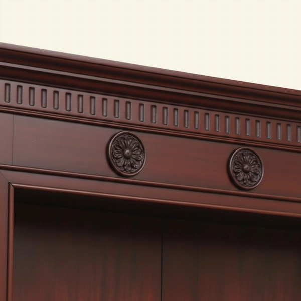Madison Avenue Mahogany Bookcase Closeup