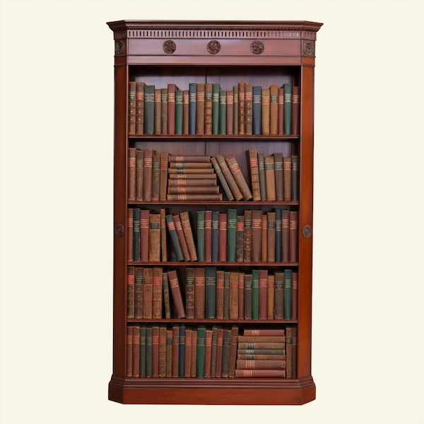 Madison Avenue Mahogany Bookcase Stylised