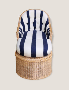 THE AMALFI WICKER LOUNGE CHAIR & OTTOMAN