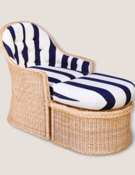 THE AMALFI WICKER LOUNGE CHAIR & OTTOMAN