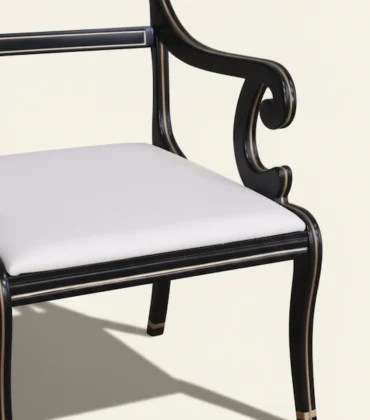 Regency Black & Gold Armchair
