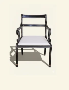 Regency Black & Gold Armchair
