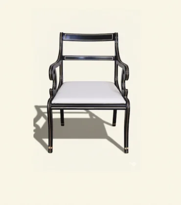 Regency Black & Gold Armchair