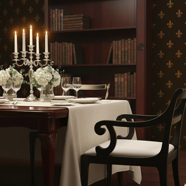 Regency Black & Gold Armchair Stylised