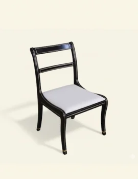 Regency Black & Gold Side Chair