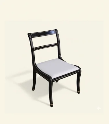 Regency Black & Gold Side Chair