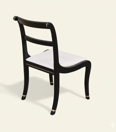 Regency Black & Gold Side Chair