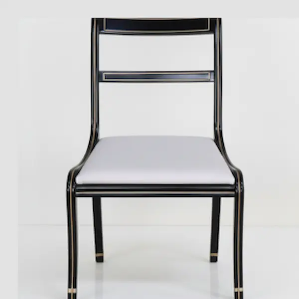 Regency Black & Gold Side Chair