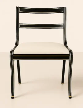 Regency Ebony Gold Side Chair