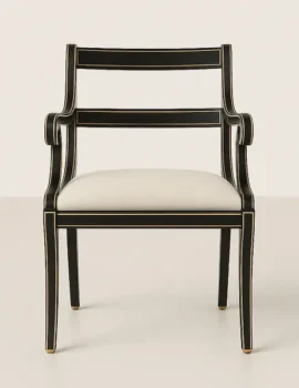Regency Black & Gold Armchair