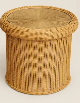 The Newport Wicker Side Table