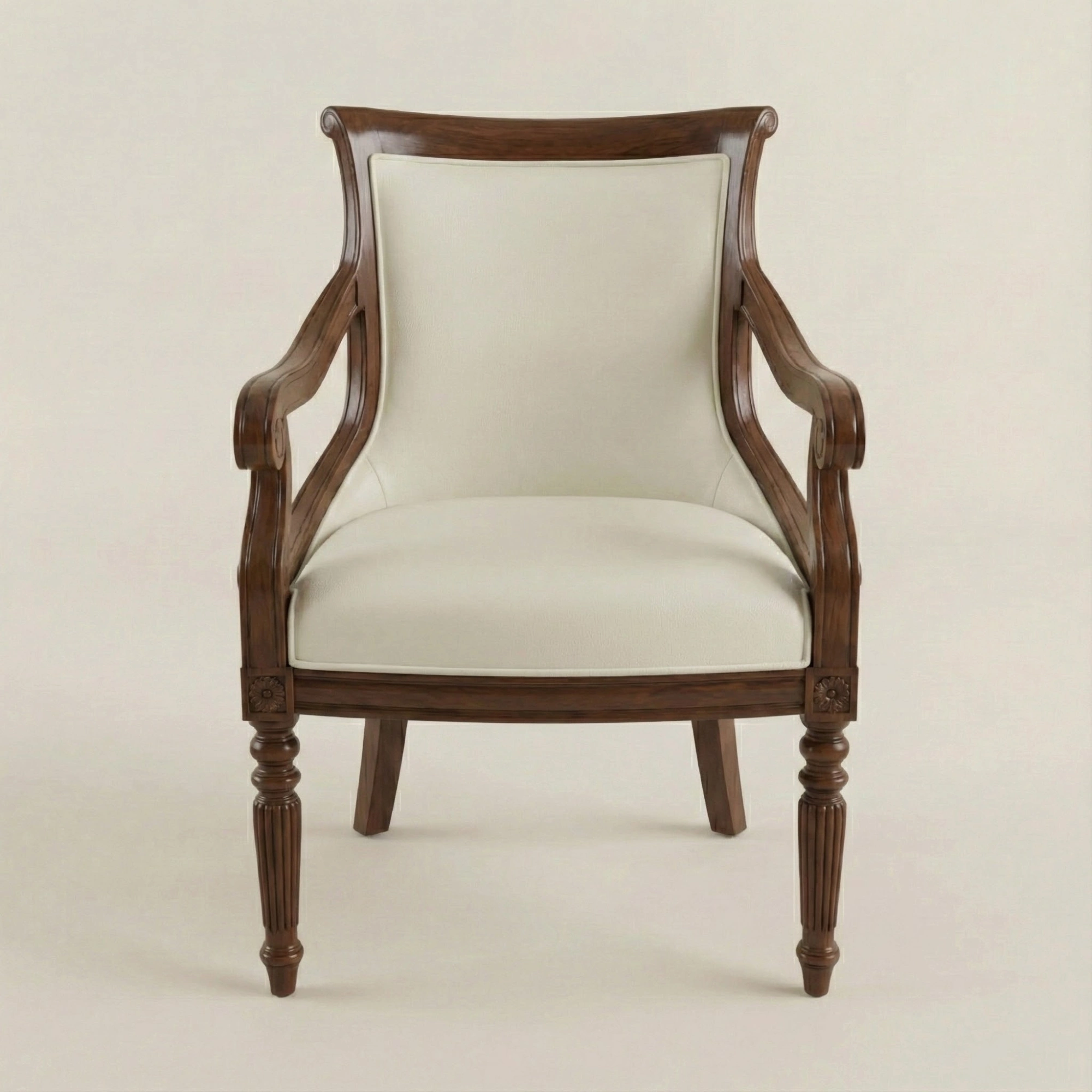 Somerset Upholstered Armchair in Belgian linen