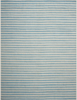 Tide Stripe Wool Kilim – Sky Blue