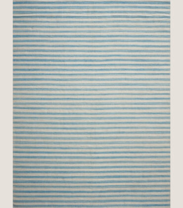 Tide Stripe Wool Kilim – Sky Blue