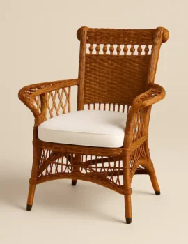 American Victorian Wicker Armchair