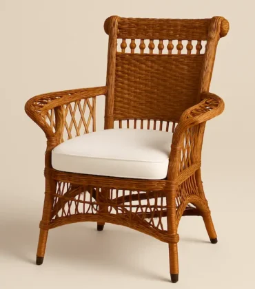 American Victorian Wicker Armchair