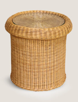 THE NEWPORT WICKER SIDE TABLE