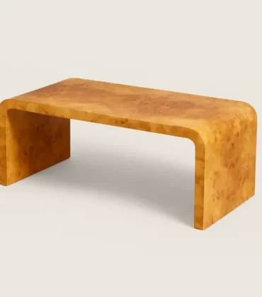 Winchester Waterfall Burlwood Coffee Table
