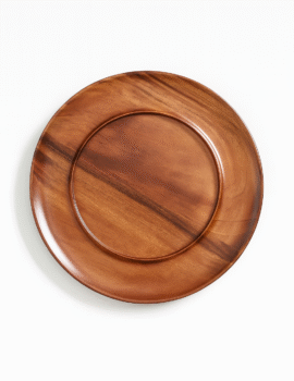 ARGE WOODEN CHARGER PLATE