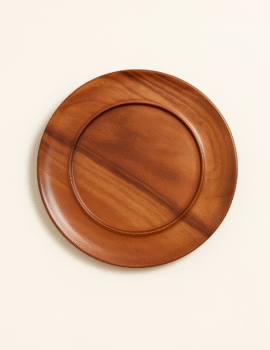 ARGE WOODEN CHARGER PLATE
