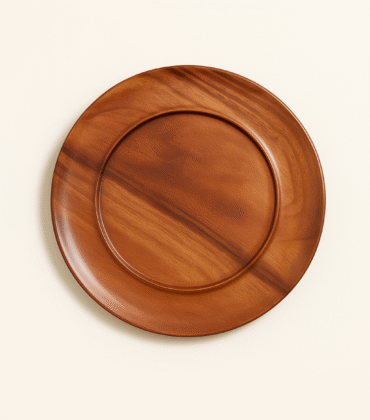 LARGE WOODEN CHARGER PLATE