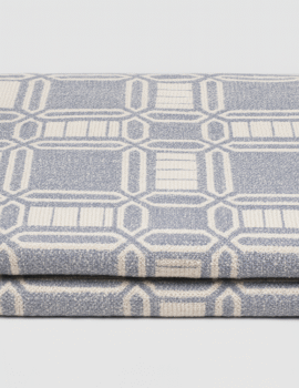 GRAPHIC GRID COTTON-WOOL THROW BLANKET