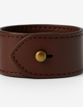 HERITAGE LEATHER NAPKIN RING — TAN