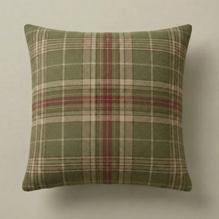 Highland Estate Wool Throw Pillow, front view
