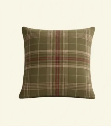 Highland Plaid Wool Cushion.