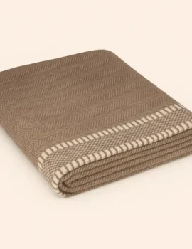 Highland Wool-Cotton Hemmed Throw
