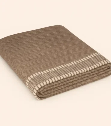 Highland Wool-Cotton Hemmed Throw