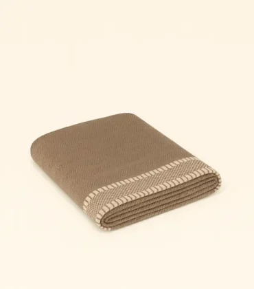 Highland Wool-Cotton Hemmed Throw