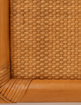 LARGE WOVEN RATTAN BAMBOO SERVING TRAY