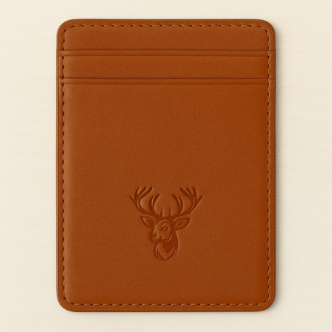 LEATHER MAGNETIC CARD CASE