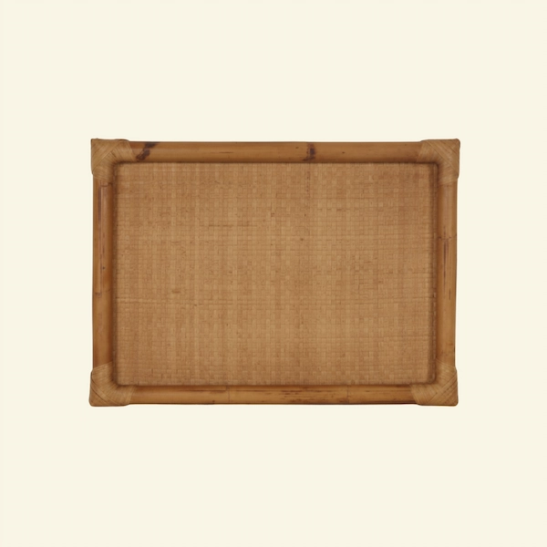 Laguna Rattan & Bamboo Tray Vertical View