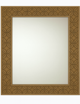MAHOGANY ROSETTE MIRROR