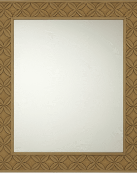 MAHOGANY ROSETTE MIRROR