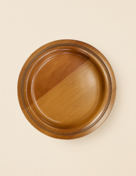 POLISHED MAHOGANY CHARGER PLATE