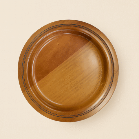 POLISHED MAHOGANY CHARGER PLATE