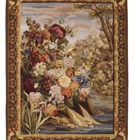 RIVER BANK BLOOM HANDWOVEN TAPESTRY