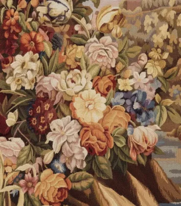 River Bank Bloom Handwoven Tapestry