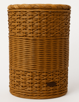 Round Wicker Laundry Hamper