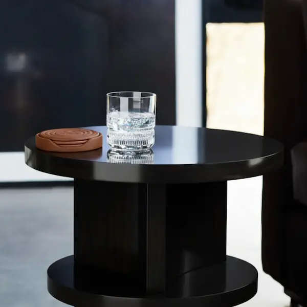 Stag Crest Leather Coaster Gift Set - Image 2