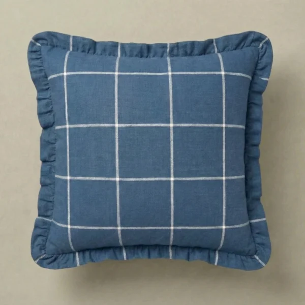 The Glen Check Linen Throw Pillow